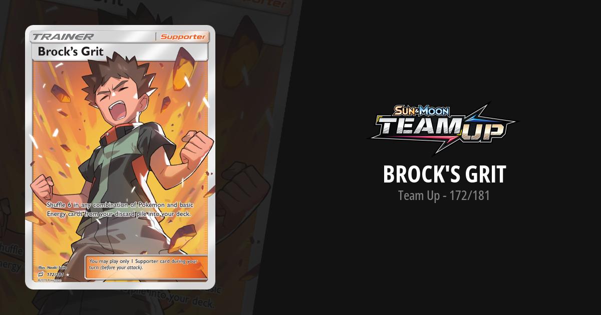brock's grit pokemon card value Pokemon Trading Card Game Team Up Ultra Rare Brock's Grit #172