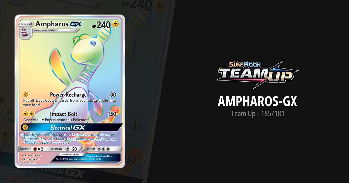 ampharos gx pokemon card Pokemon Trading Card Game Team Up Ultra Rare Ampharos GX #163