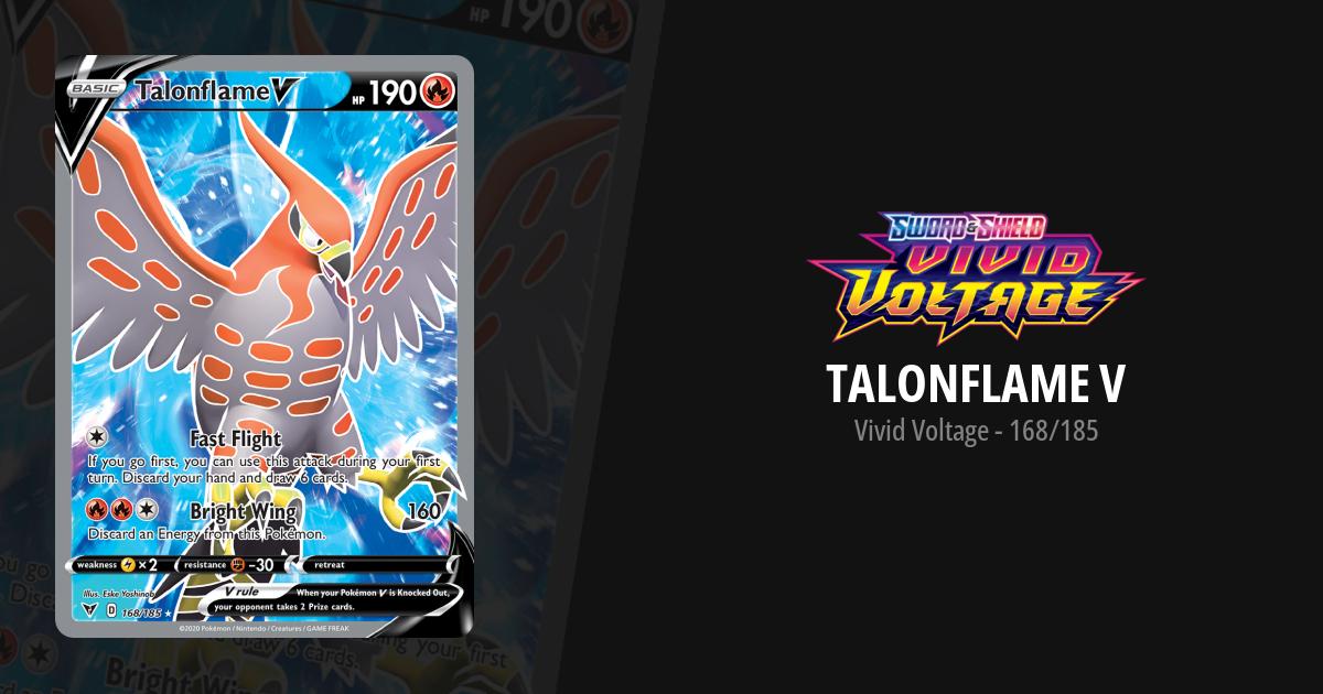 talonflame v pokemon card value Pokmon (2020) Vivid Voltage Full Art 168/185 CGC 9 MINT Cars N Cards Pokmon Hit Points190 HP Form Talonflame V (Full Art) 168/185