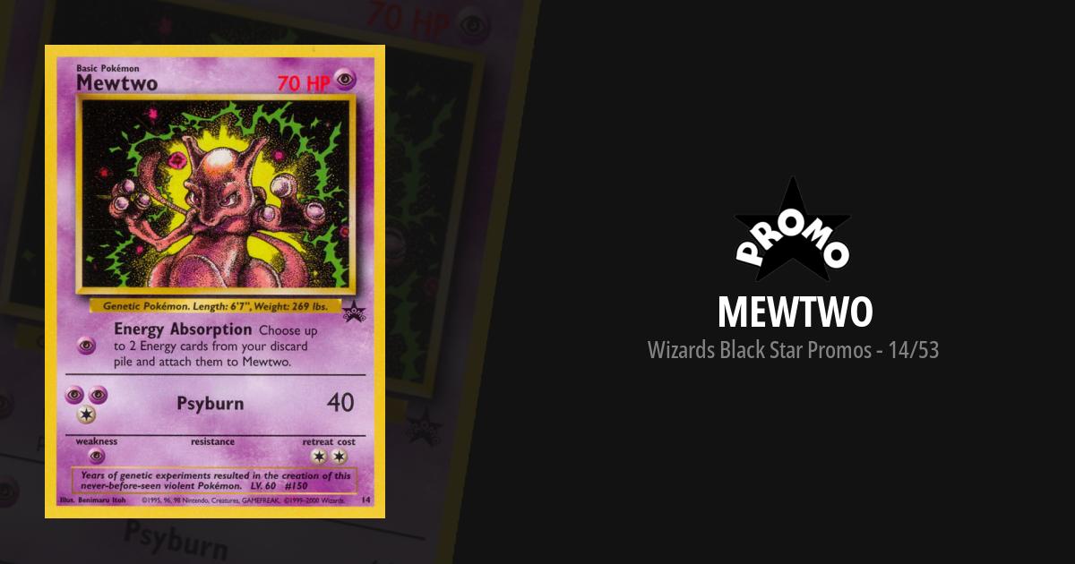 mewtwo pokemon card 14 Ultra Rare Pokemon Card Mewtwo Black Star Promo #14- PSA 9