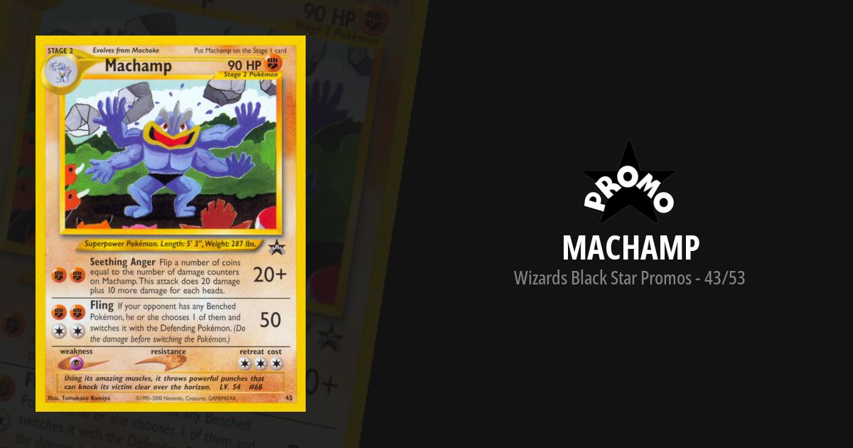 PSA 9 Machamp 43 Pokémon League Black Star Promo 2002 English Pokemon PSA 9 Machamp 43 Pokémon League Black Star Promo 2002 English Pokemon